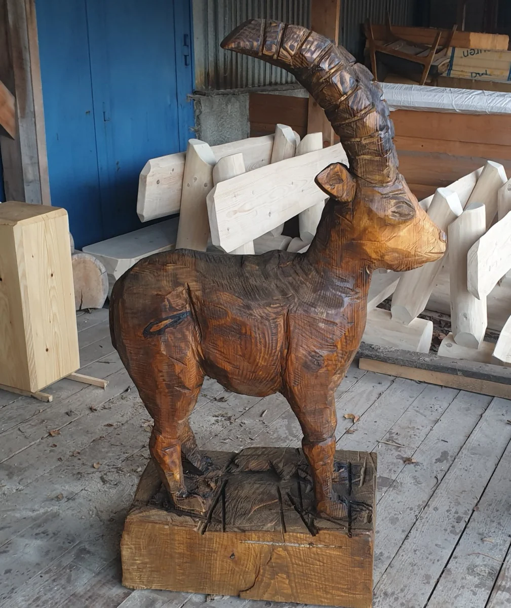 Kozoroh motorovou pilou